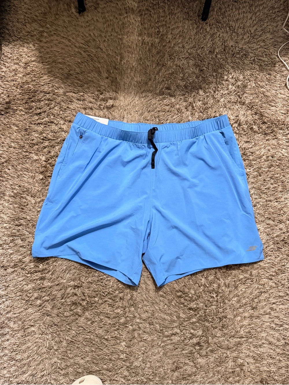 Sketchers Men's Light Blue Athletic Shorts with Drawstring